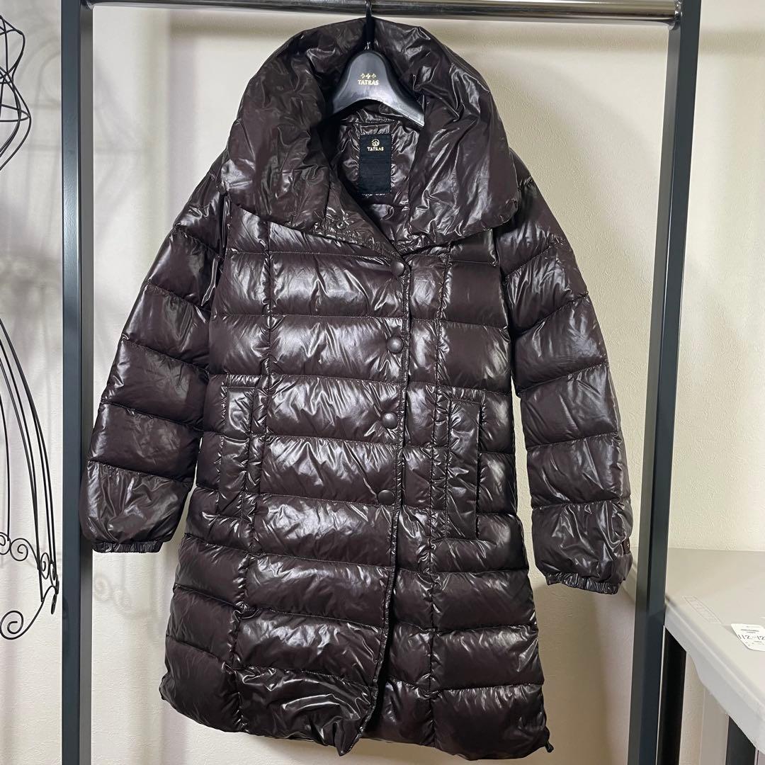 Y*o様 TATRAS フード付きダウンジャケット ダークブラウン　34サイズ