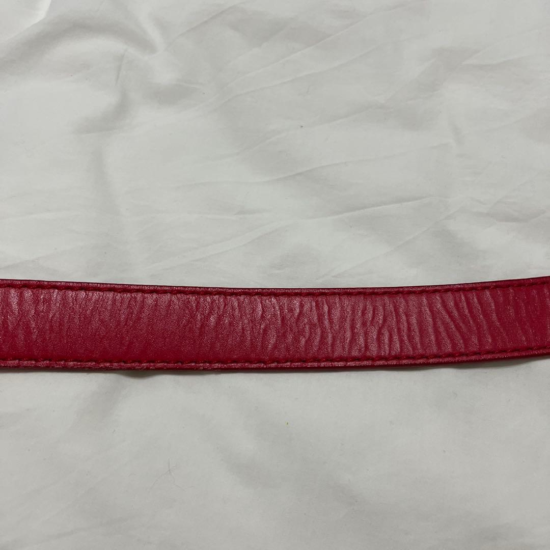 vivienne Westwoodバックル　ベルト　シルバー　レッド　レザー