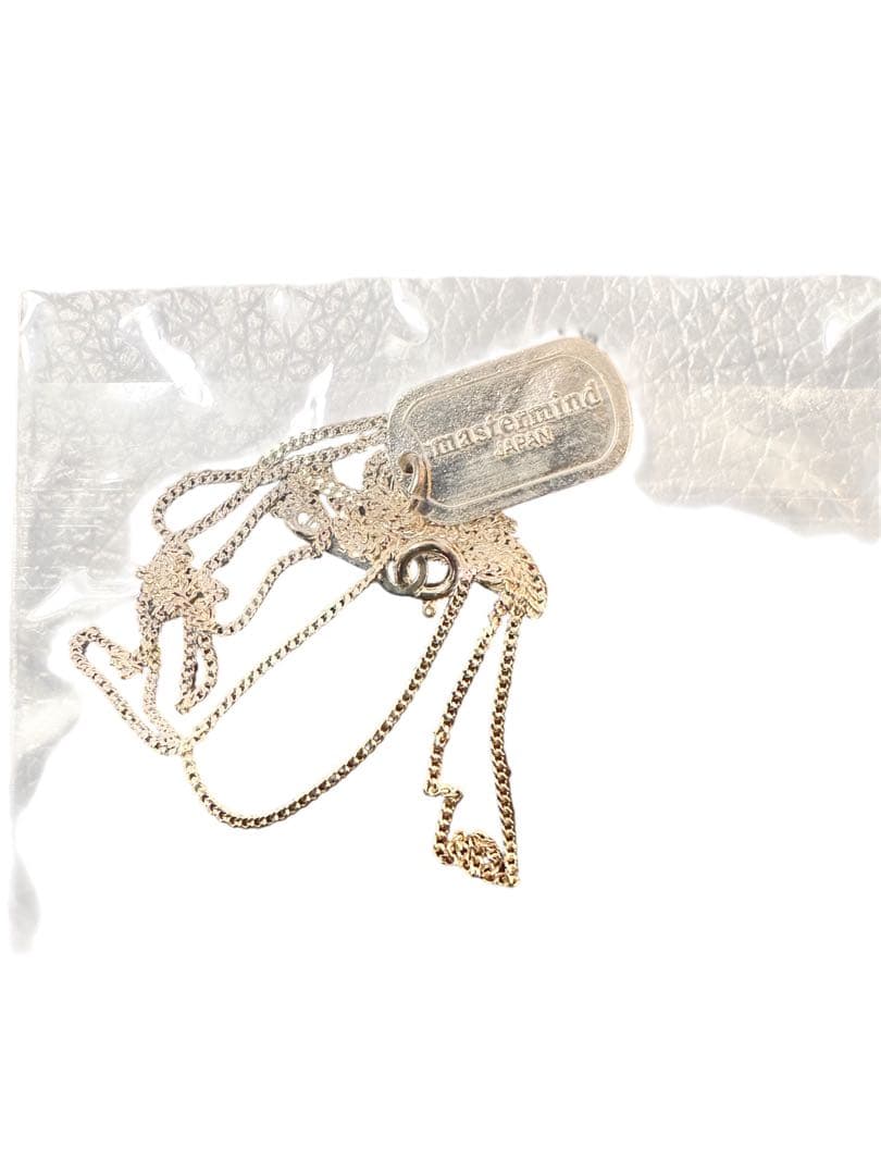 新品mastermind シルバーネックレス　ドックタグ