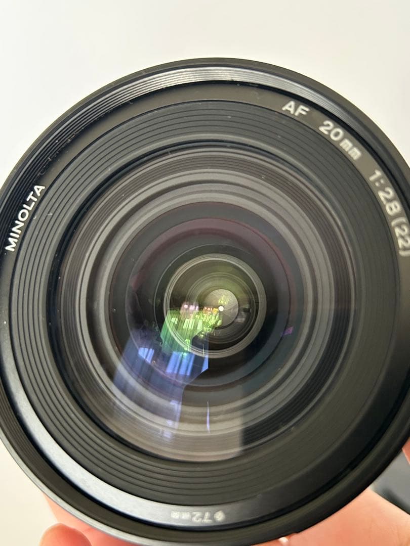 MINOLTA AF 20mm F2.8 広角レンズ　フード・キャップ付き