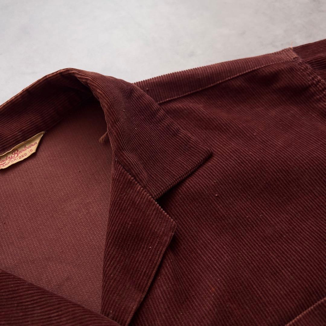 50s 袋縫い オープンカラー コーデュロイ シャツ ヴィンテージ ビンテージ