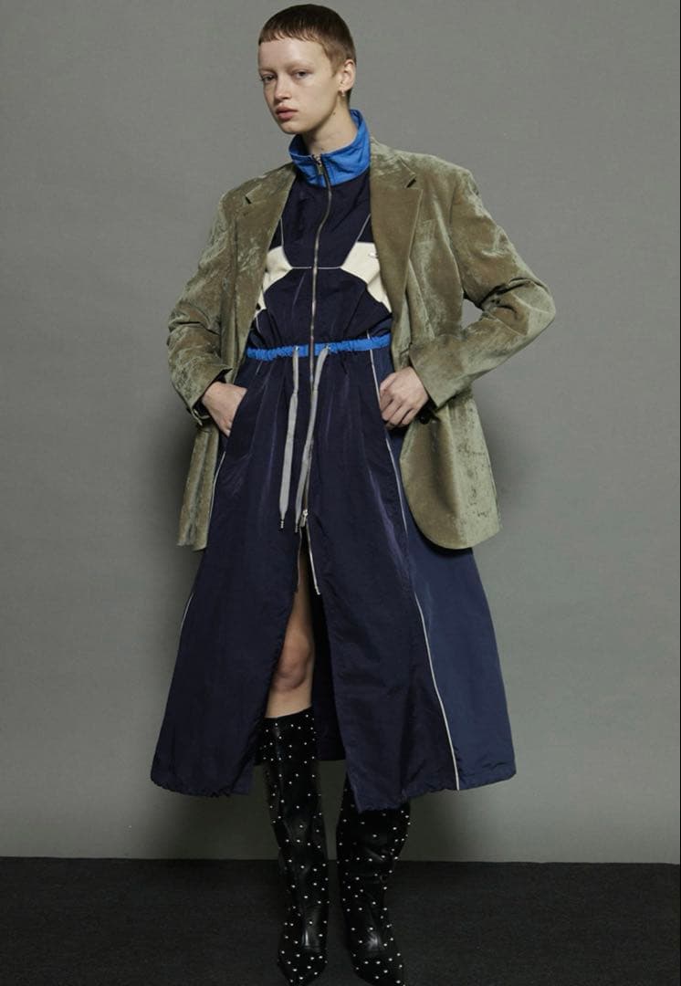 [美品] カラーブロッキングスポーティコート/メゾンスペシャル/サイズフリー