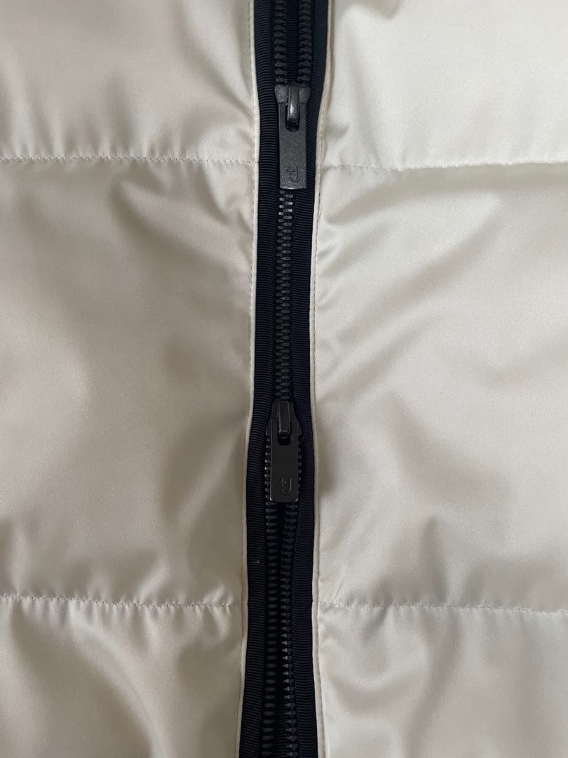 希少！ユニクロ+J ホワイト ダウンジャケット ダブルジッパー　Sサイズ