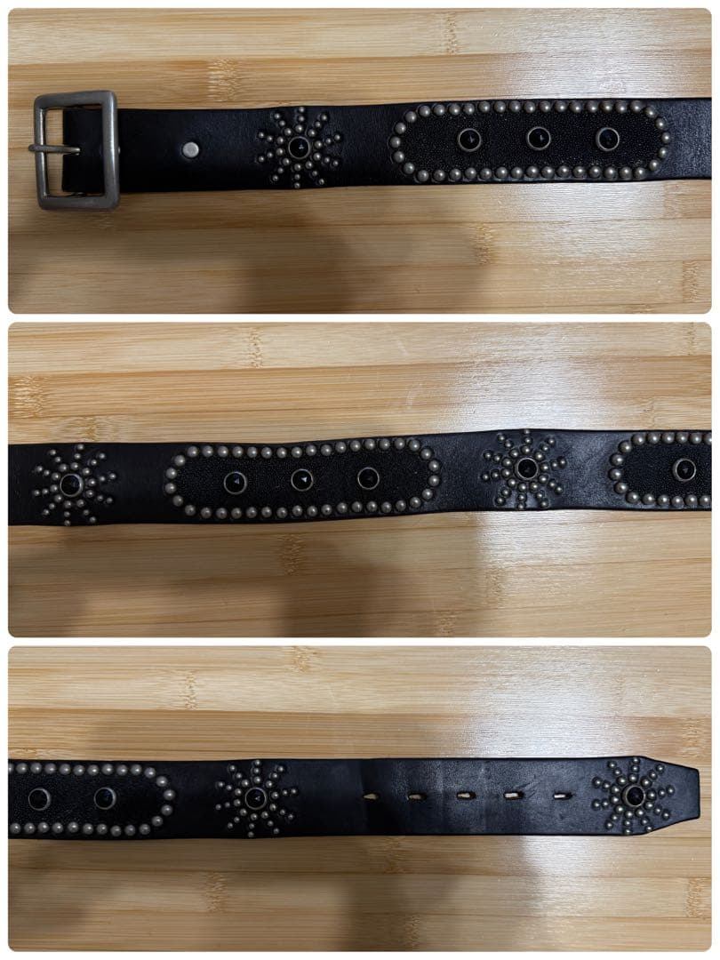 ⭐️美品⭐️HTC⭐️オーバルスティングレイ⭐️ブラックレザー&ブラックストーン⭐️36