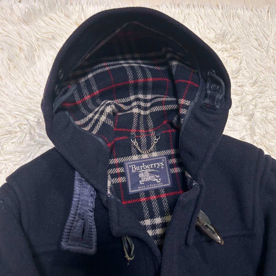 BURBERRY バーバリー　ダッフルコート　ノバチェック　ネイビーフリーサイズ
