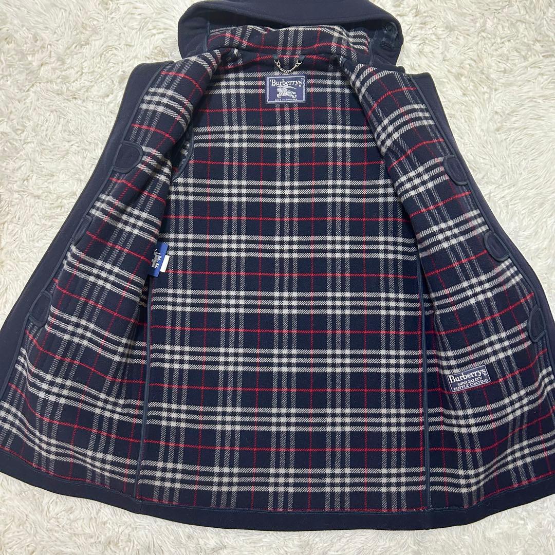 BURBERRY バーバリー　ダッフルコート　ノバチェック　ネイビーフリーサイズ