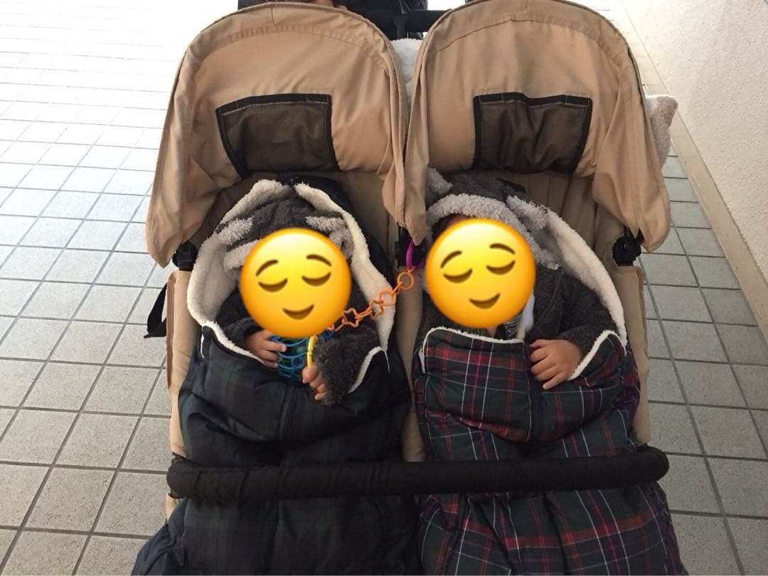 AIRBUGGY エアバギー ダウンフットマフ 2個セット 双子 チェック柄