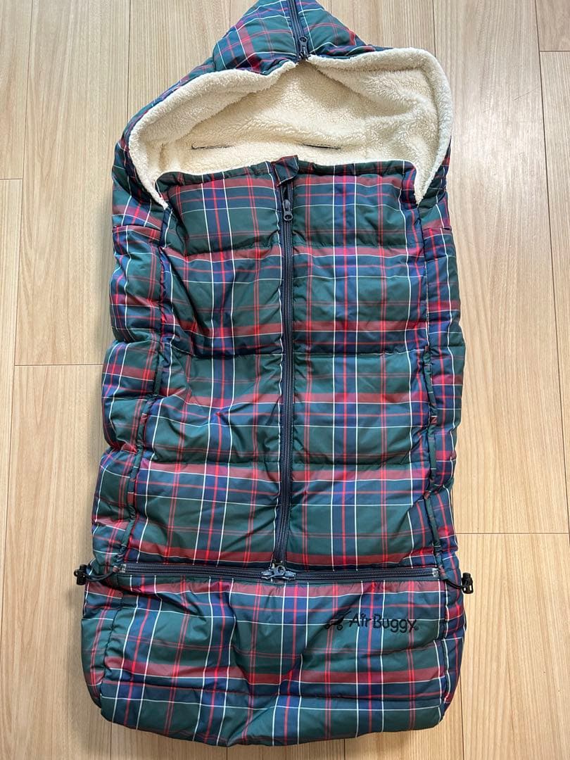 AIRBUGGY エアバギー ダウンフットマフ 2個セット 双子 チェック柄