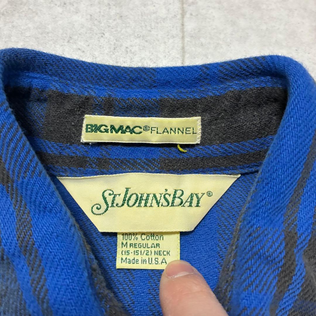 90s USA製 STJOHN'S BAY ネルシャツ BIGMAC
