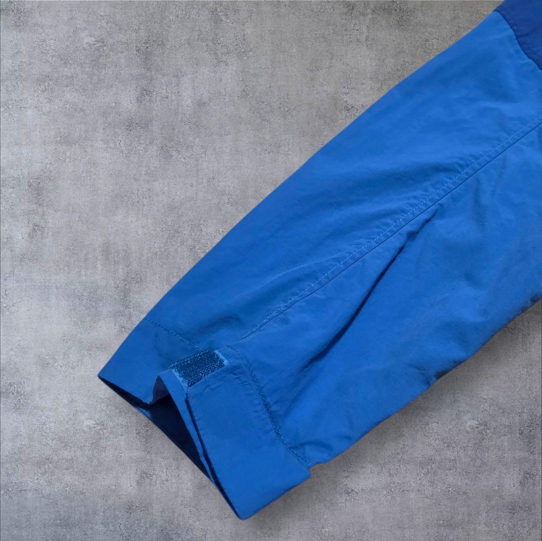 美品 テック系古着Marmotマウンテンパーカー現行ブルーネイビードローコードL