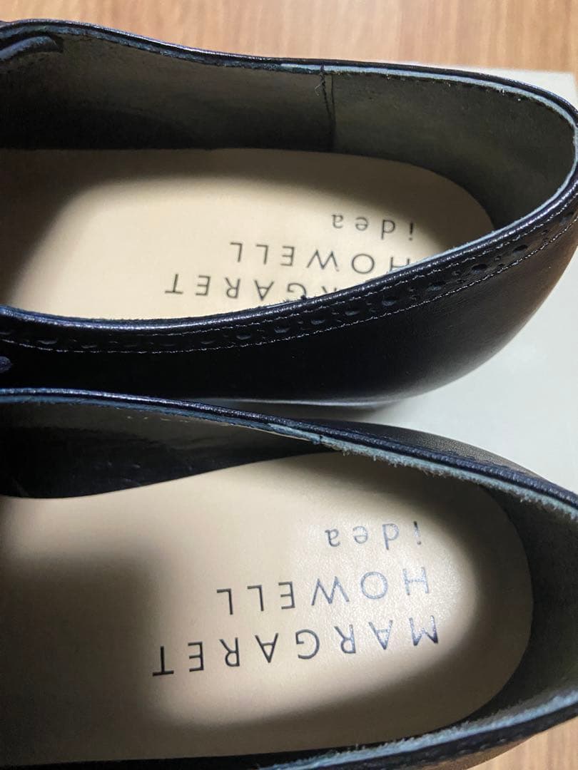 美品⭐︎MARGARET HOWELL ブラックレースアップシューズ　箱つき