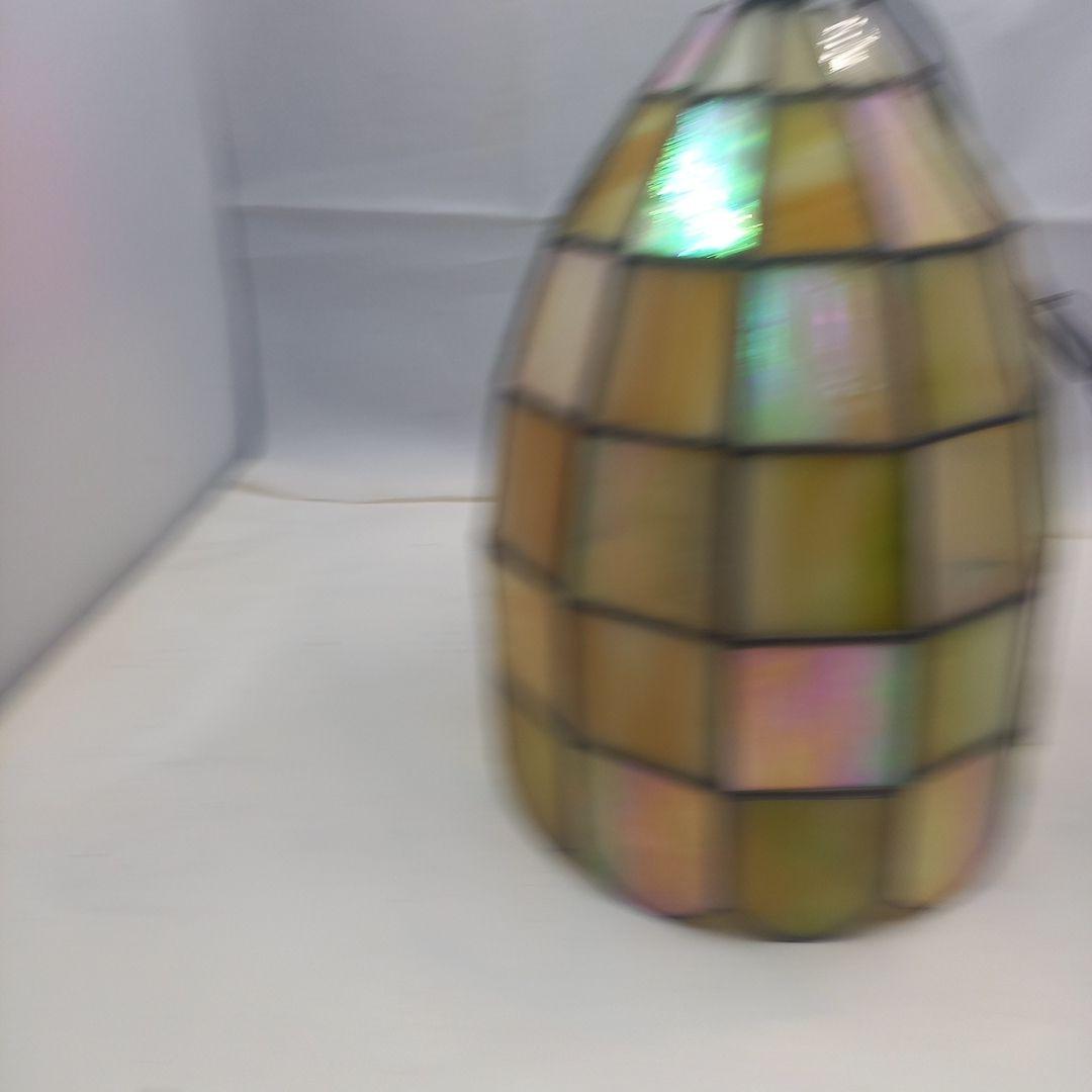 ヴィンテージ　ペンダントステンドガラスランプ