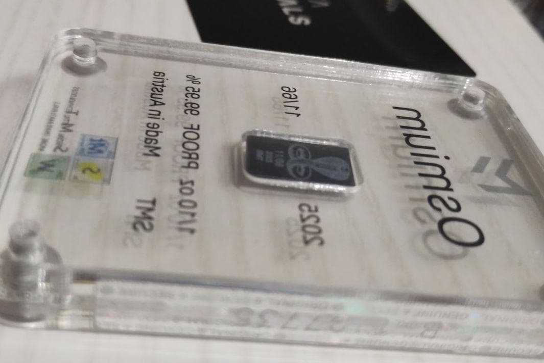 【shii】オスミウム インゴット（保証書付き） 重量3.11g