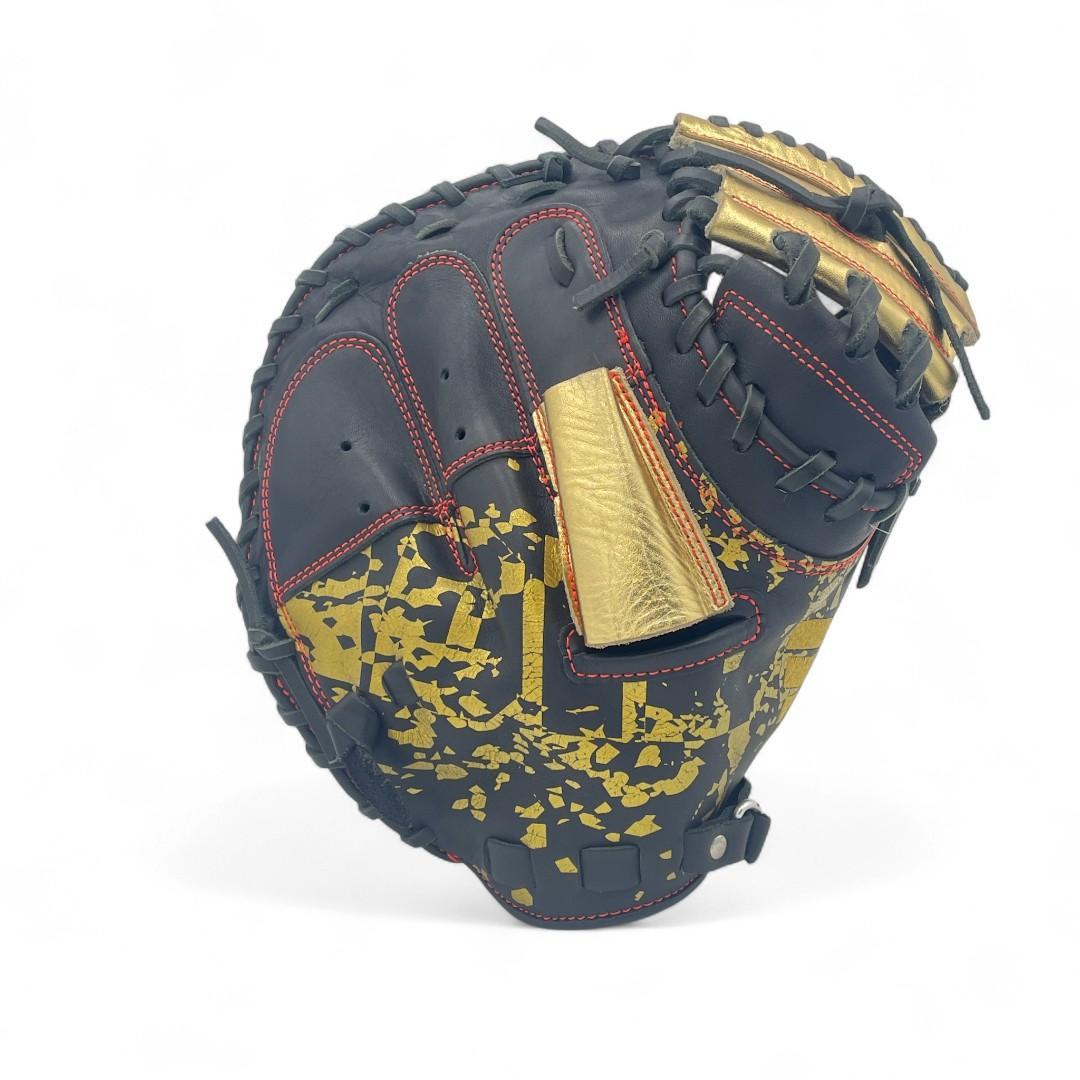 【adidas 】軟式キャッチャーミット 黒/金