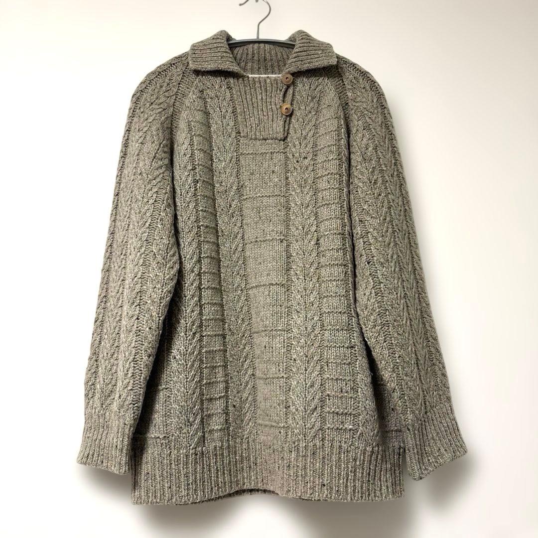 ARCHI アーキ　ケーブルニット　デザインニット　アルパカ混　ゆったりニット