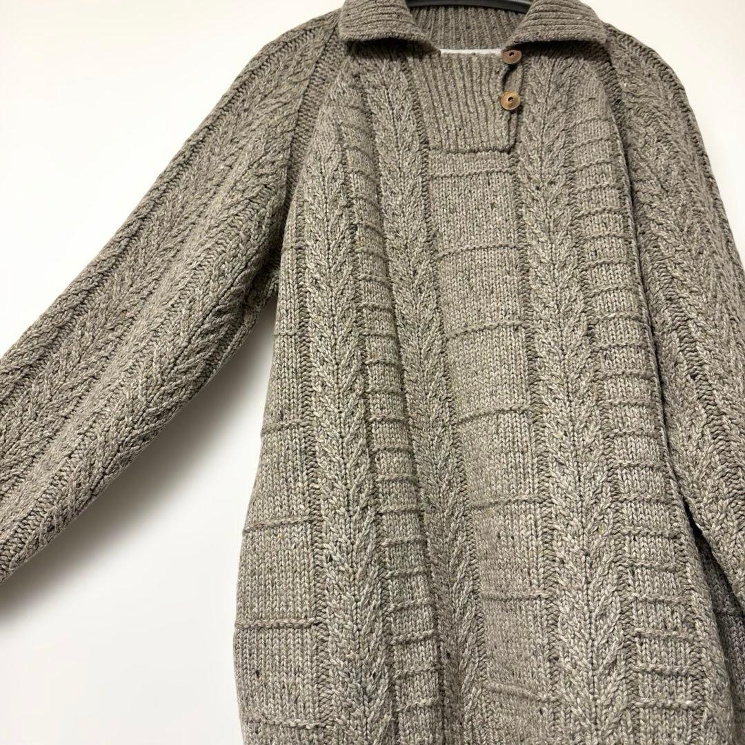 ARCHI アーキ　ケーブルニット　デザインニット　アルパカ混　ゆったりニット