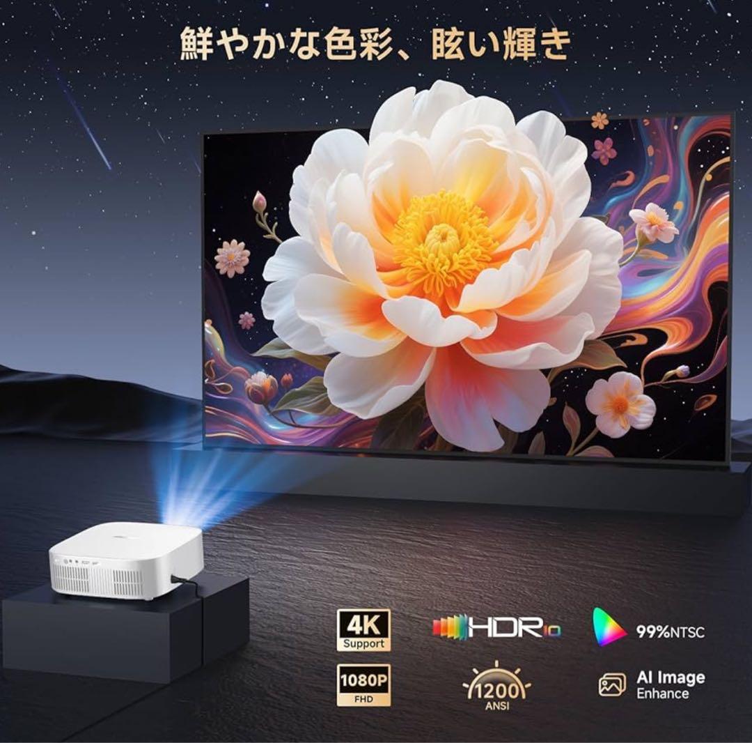 プロジェクター 1200ANSI TOFオートフォーカス 1:1 投影比率