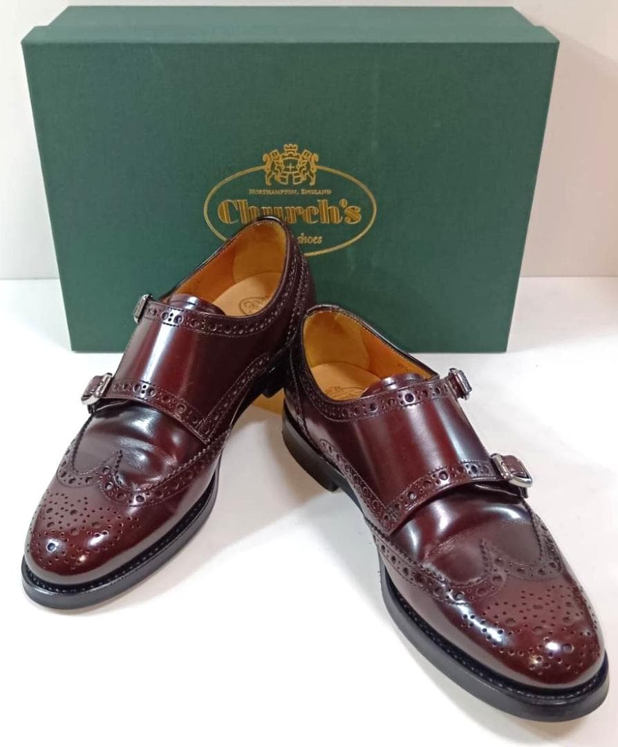 【希少色】Church's LANA R ダブルモンク 23cm バーガンディ