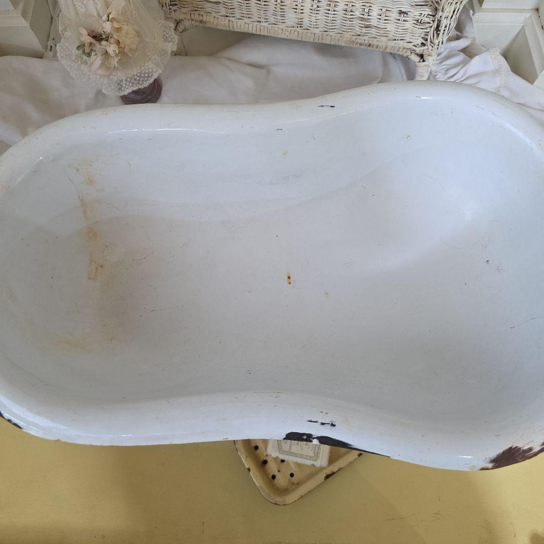 フランスアンティーク　ホーロー　バスタブ　フレンチシャビーブロカント