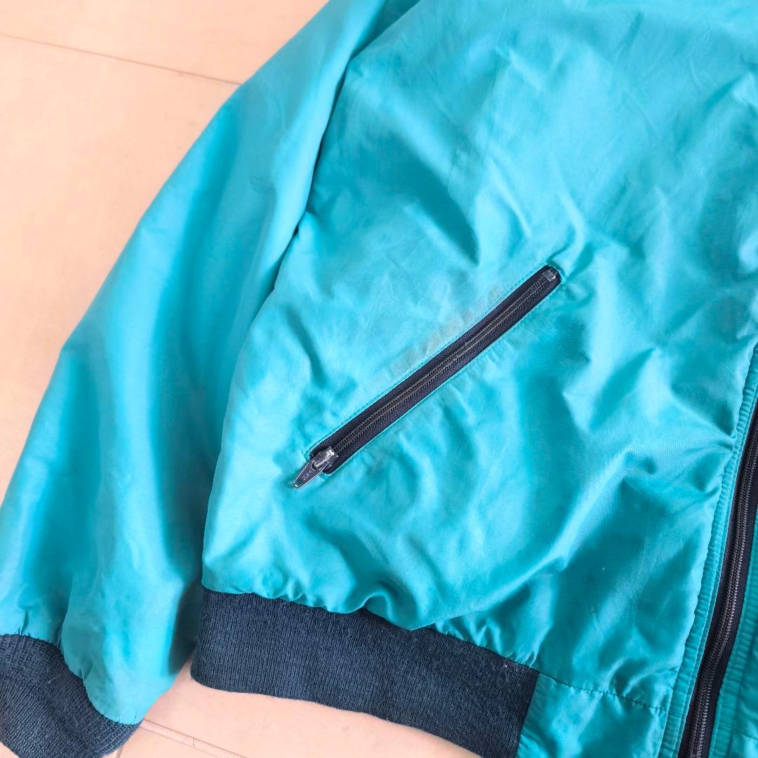 90s 名作　LLBean ウォームアップジャケット 裏フリース 希少配色