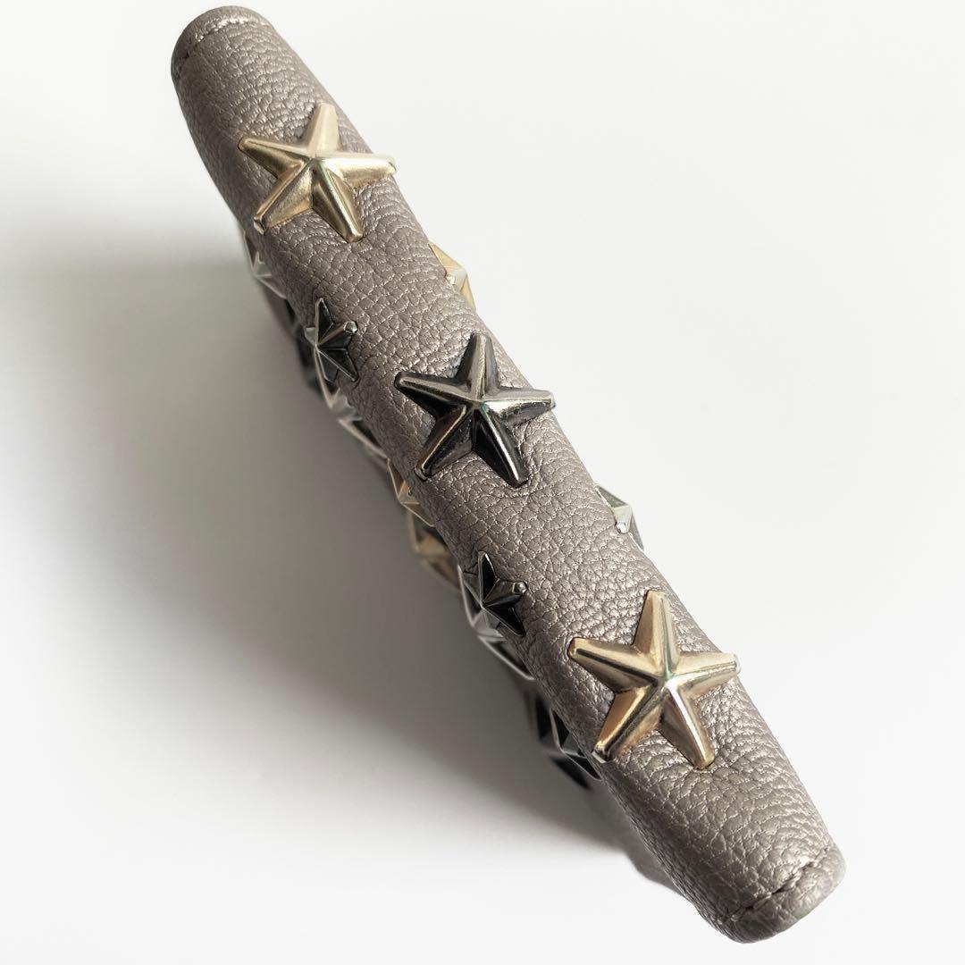 JIMMY CHOO 名刺入れ カードケース NELLO ライトカーキ