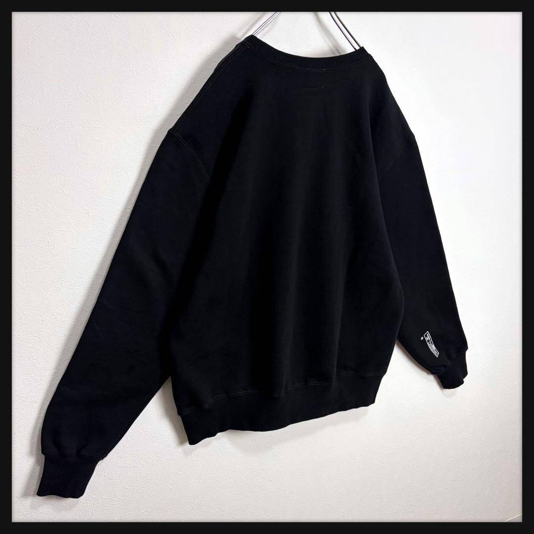 【希少XL】FR2★ビッグ刺繍ロゴ スウェット ブラック 即完売デザイン 美品