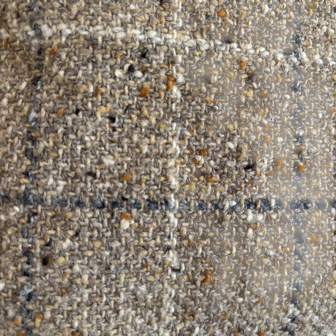 IL BISONTEイルビゾンテ ウール本革 チェックトートバッグ ベージュ