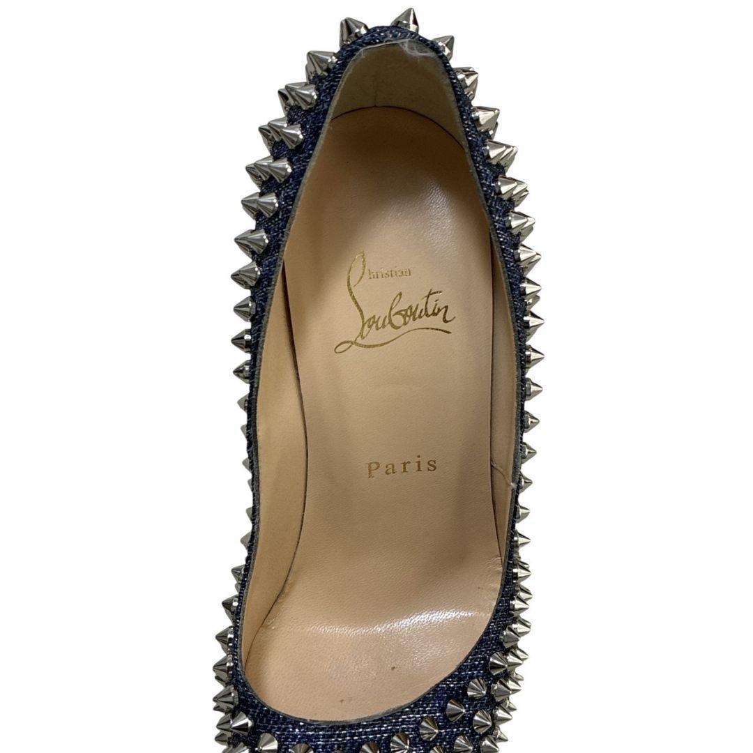 極美品★クリスチャンルブタン パンプス ハイヒール スタッズ オープントゥ 37