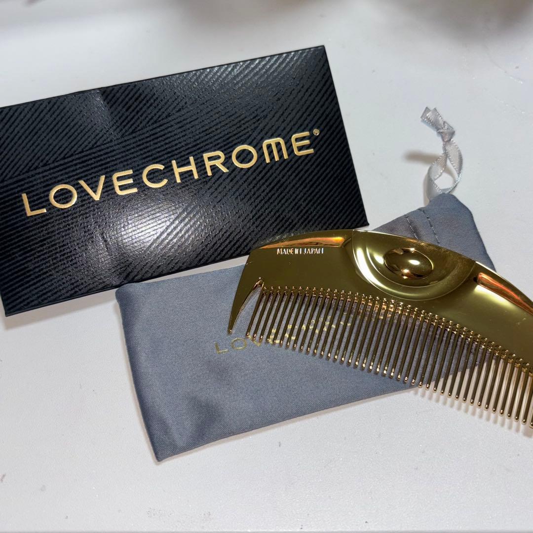LOVECHROME ゴールドヘアコーム 専用ポーチ付き