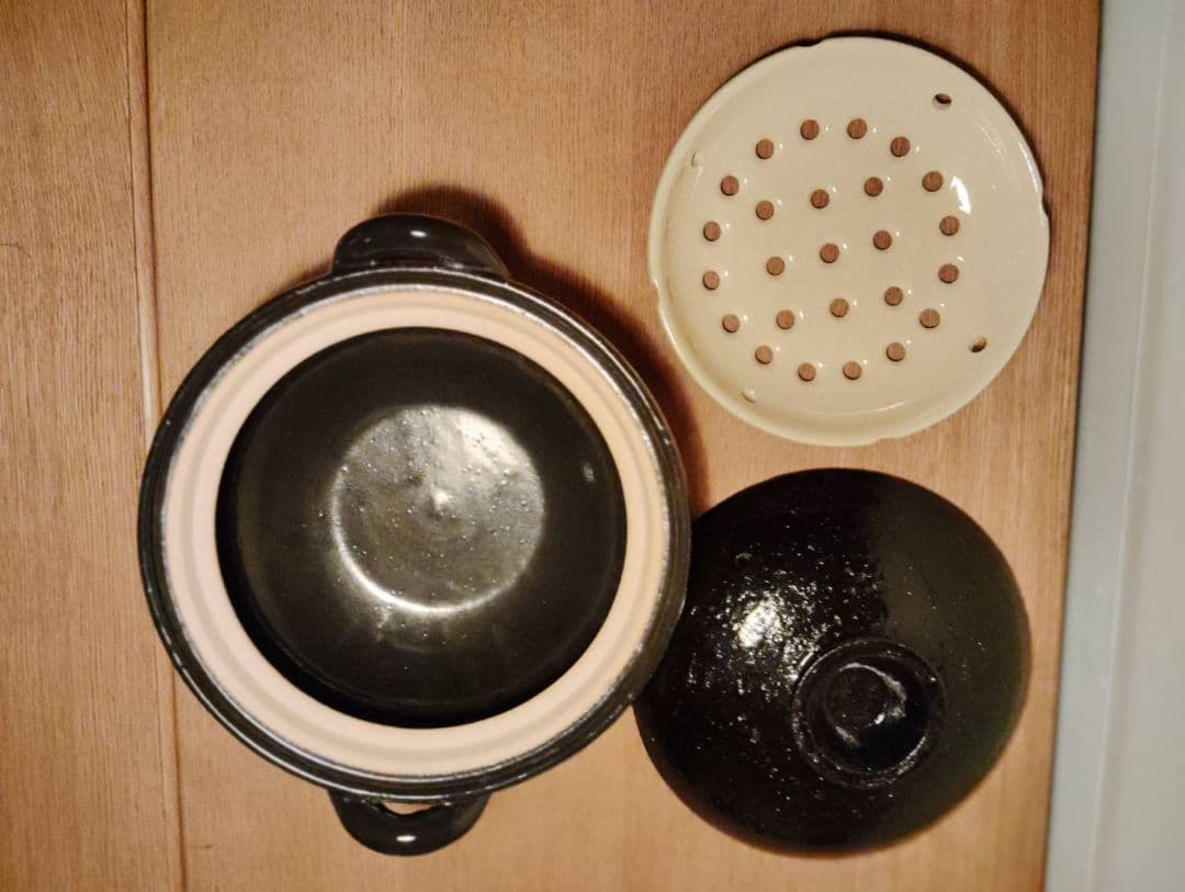 美品　永谷園　ヘルシー蒸し鍋　27cm　　土鍋