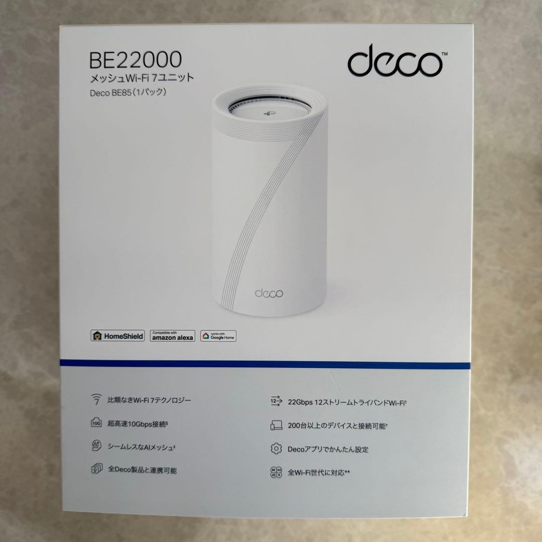 TP-Link DecoBE85 トライバンドメッシュWi-Fi 7ユニット美品