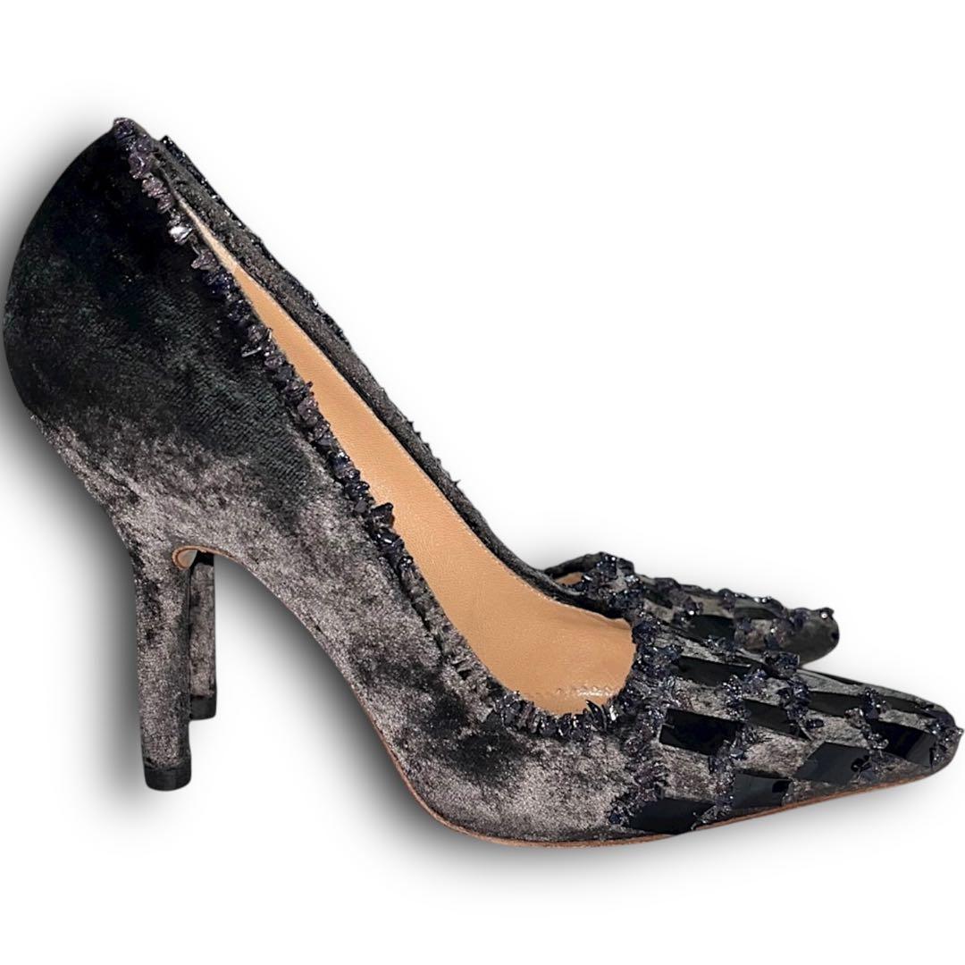 靴 GUCCI by Tom Ford amethyst bijou pumps