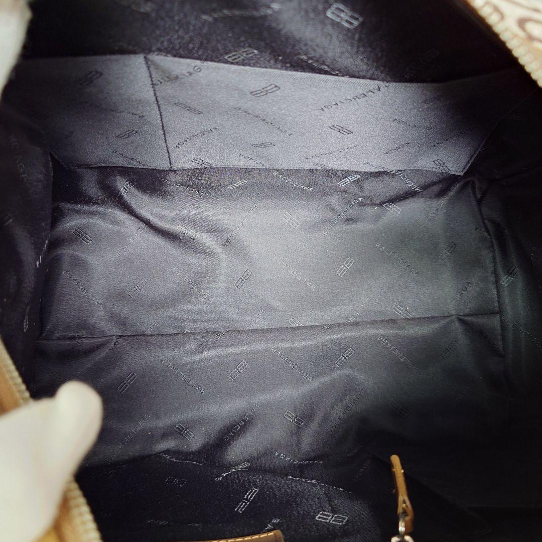 バレンシアガ ボストンバッグ BBロゴ シルバーチャーム ユニセックス ブラウン