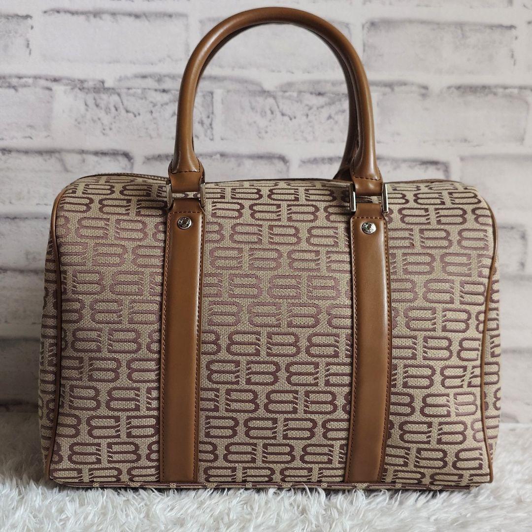 バレンシアガ ボストンバッグ BBロゴ シルバーチャーム ユニセックス ブラウン