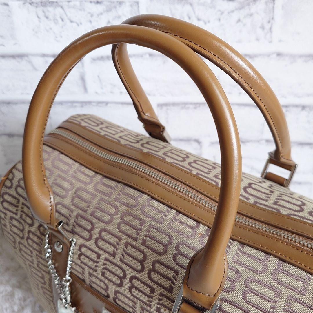 バレンシアガ ボストンバッグ BBロゴ シルバーチャーム ユニセックス ブラウン