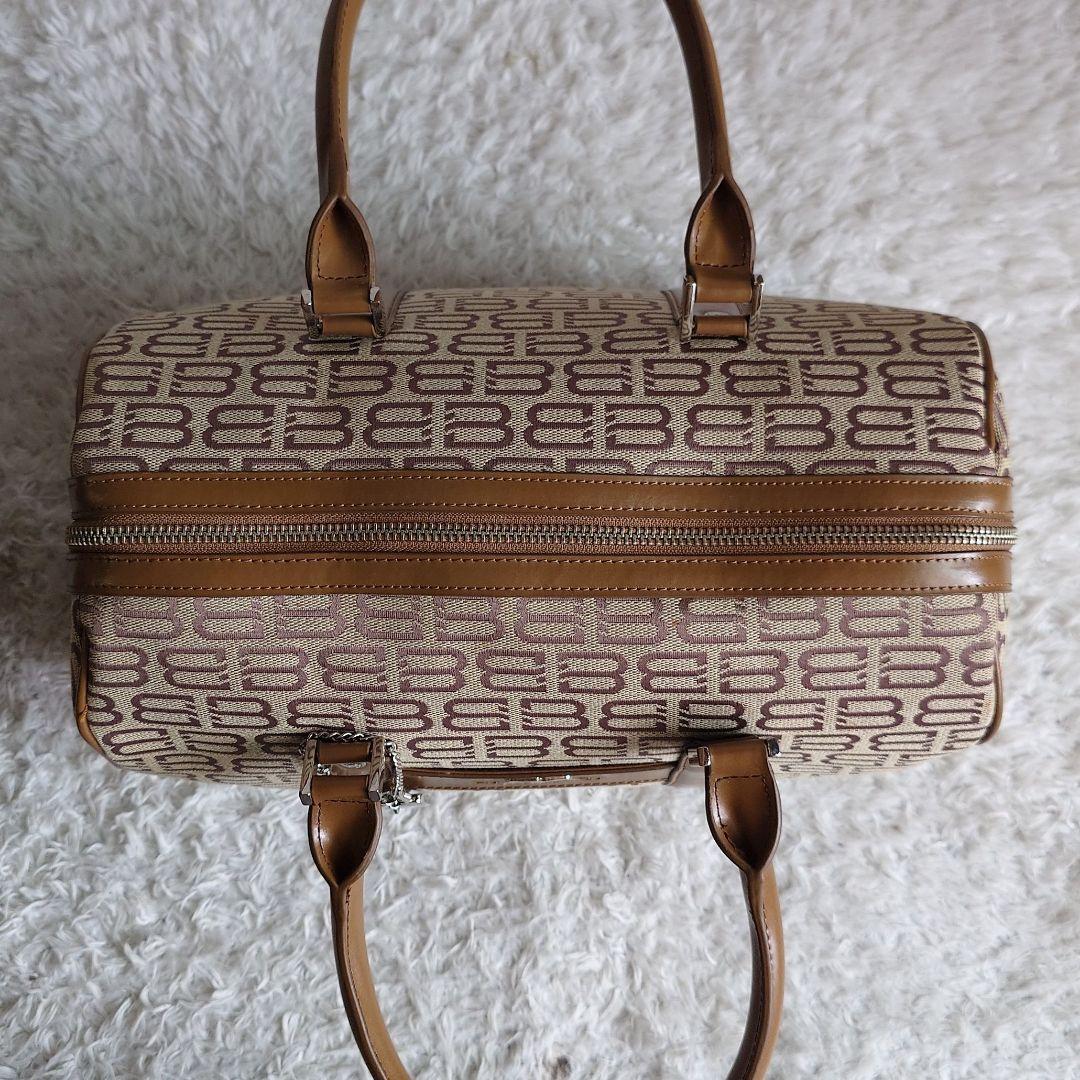 バレンシアガ ボストンバッグ BBロゴ シルバーチャーム ユニセックス ブラウン