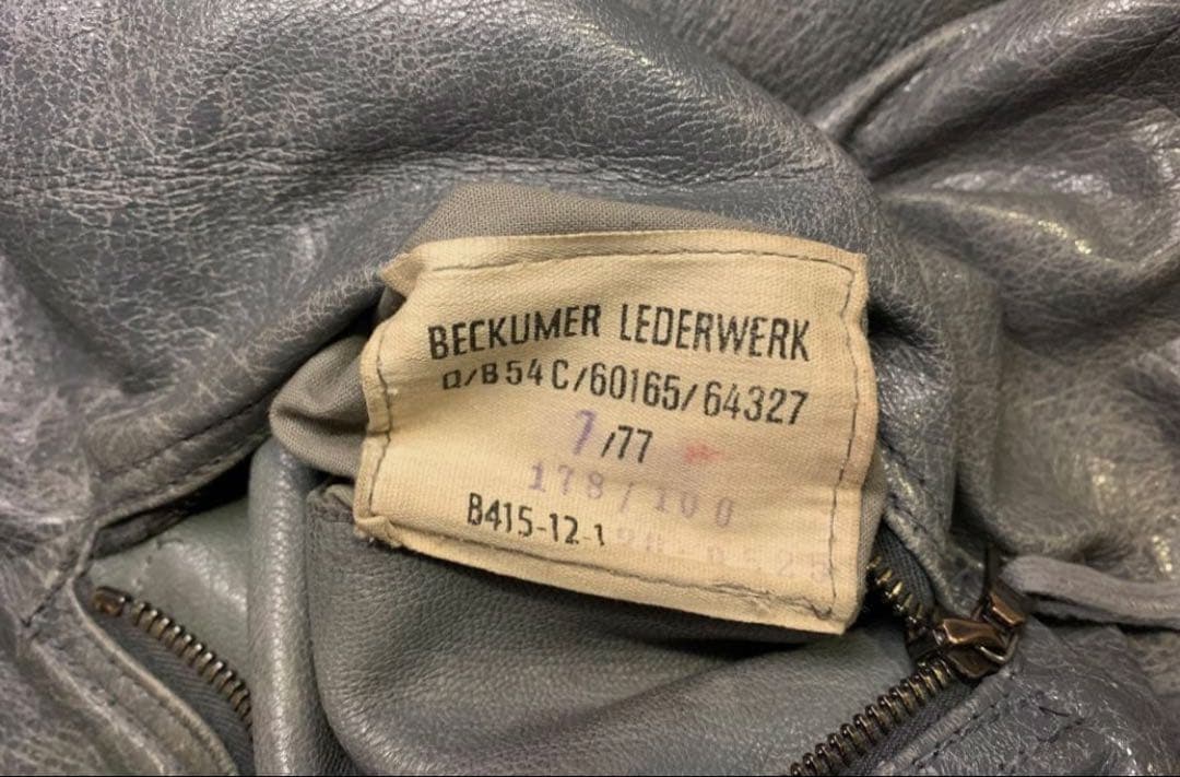 ドイツ軍 フライトジャケット 1977年7月製造 実物 アーティザナル