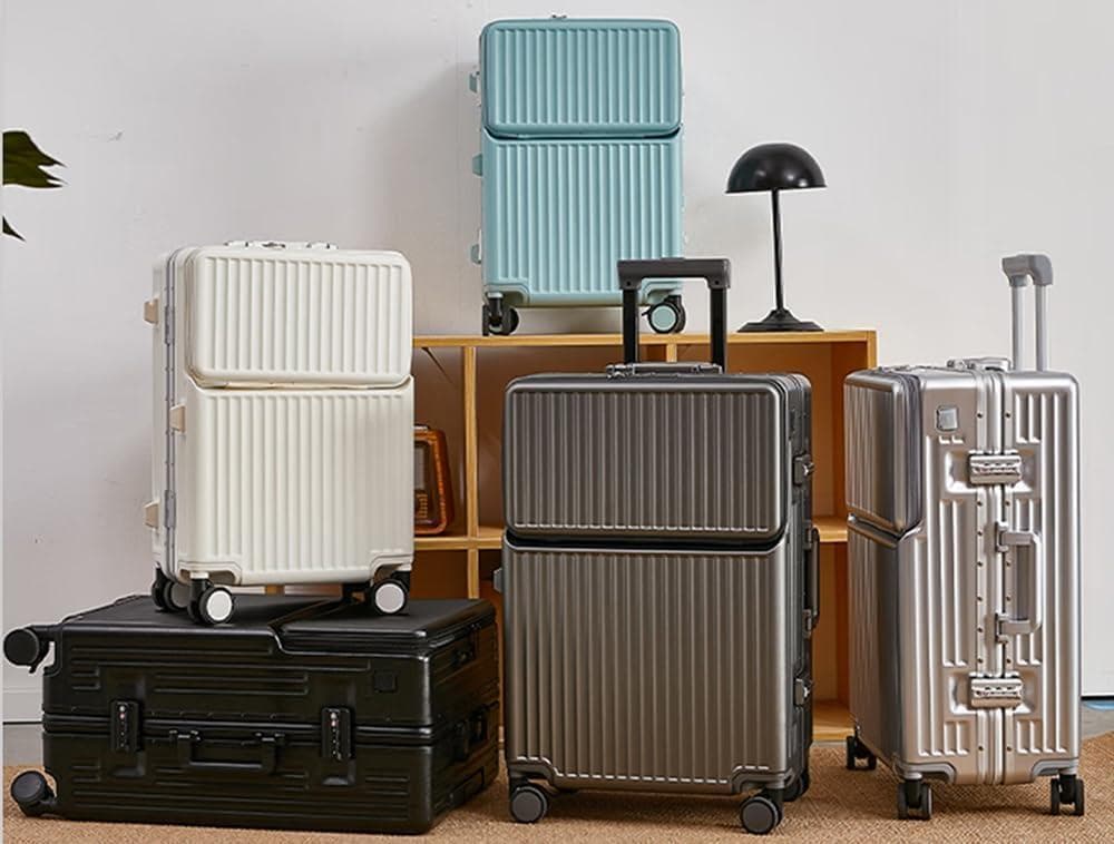 Sサイズ アルミフレームスーツケース フロントオープン キャリーケース