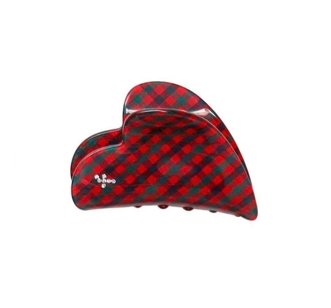【お値下げ中！】ファミリア ヘアクリップ赤チェック
