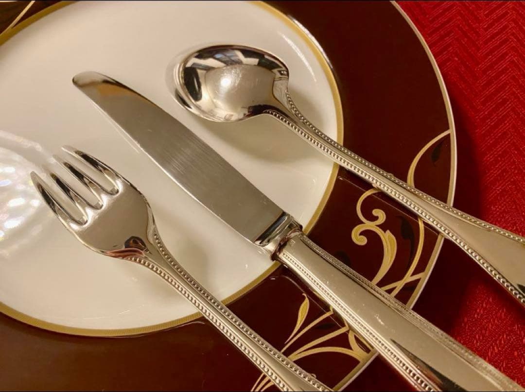 【ラス1☆上品なパール☆美品☆】クリストフル パール テーブルサイズカトラリー