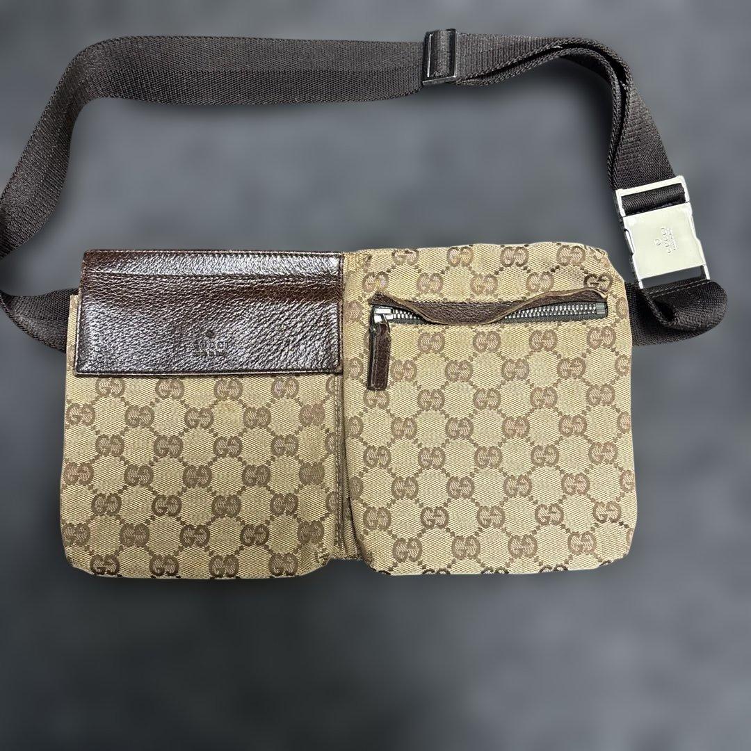 GUCCI グッチ ウエストポーチ ボディバッグ GGキャンバス