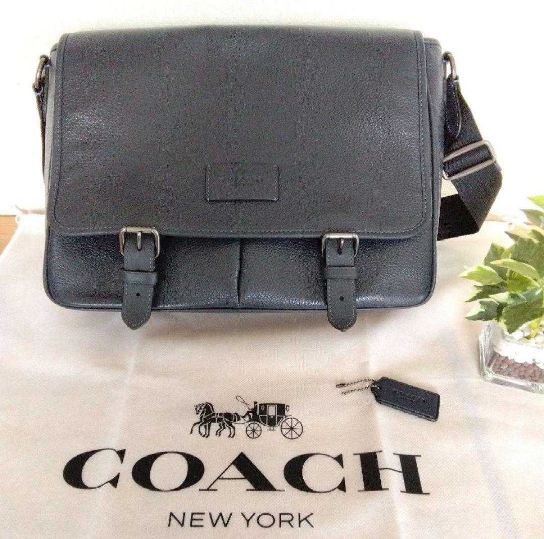 COACH ネイビー メッセンジャーバッグ　ショルダーバッグ