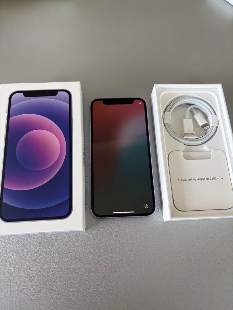 【上美品】iPhone12 mini パープル 本体 完品