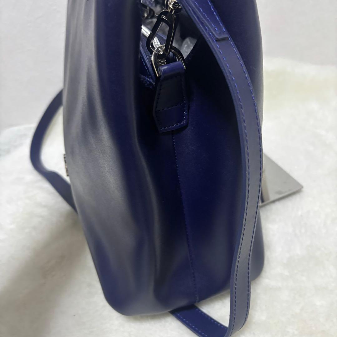 【極希少】ロンシャン オノレ2wayレザー ショルダーバッグ ハンド ネイビー