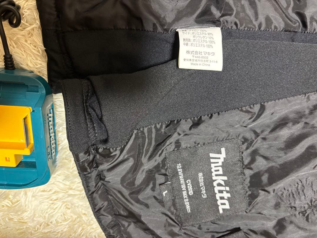 マキタ(Makita) 充電式暖房ベスト 純正品　L サイズ　ブラック　黒