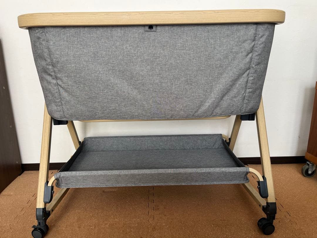 Maydolly ベビーベッド グレー キャスター付き　hzdmj