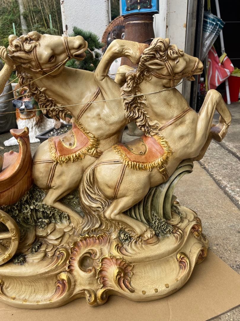 BEBE【ITALY】馬車ベンハー　ロココ調　西洋美術品　置物　オブジェ