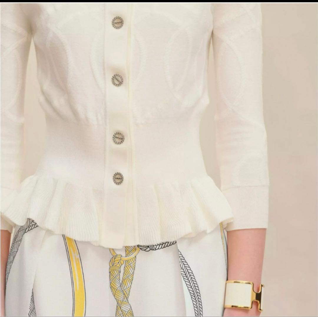 ‼️お値下げ‼️25年秋冬　エルメス ライトカーディガン ハーフスリーブ パルフロワ