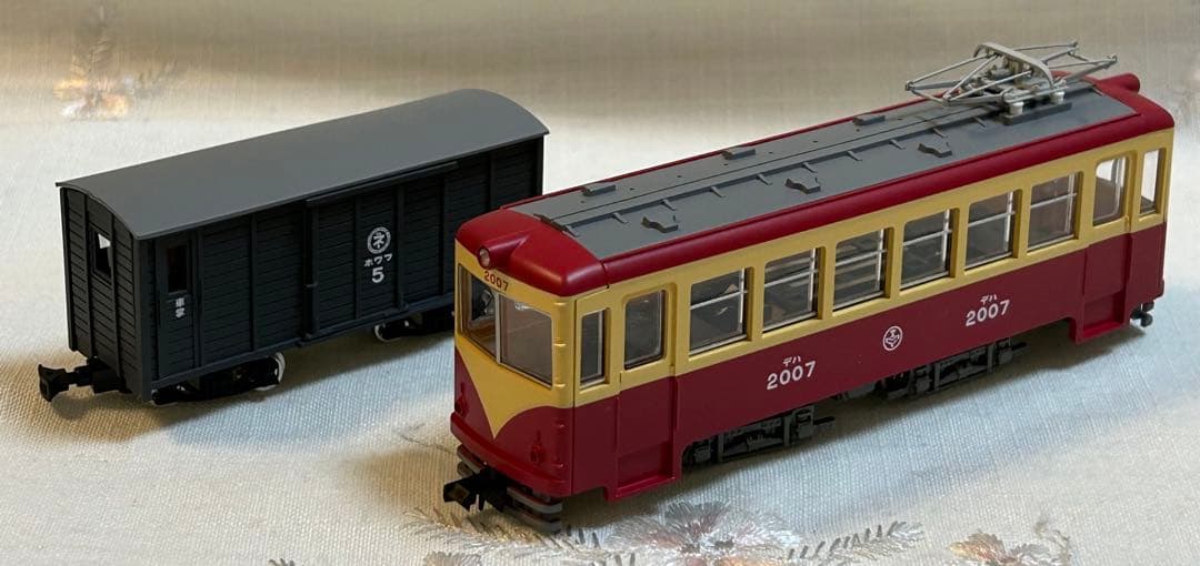 トミーテック 富井電鉄　猫屋線 直通用路面電気機関車＋客車/貨車セット　2両2点