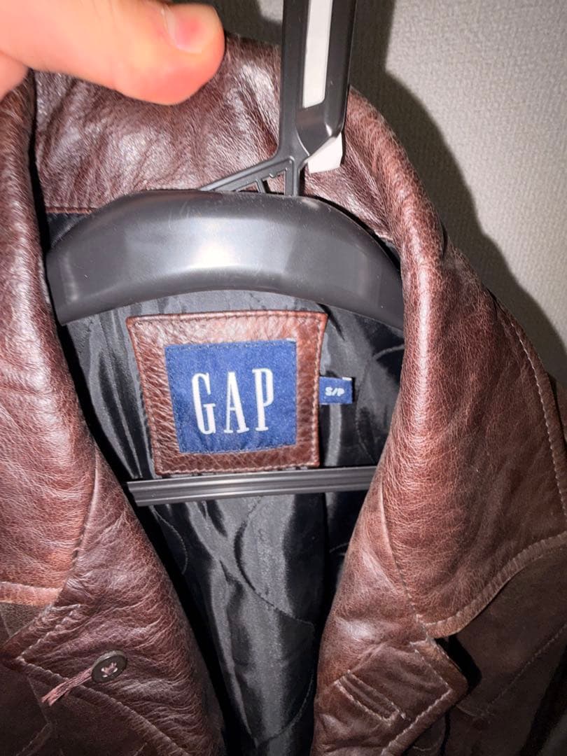 GAP ブラウンレザージャケット　90s オールド　革ジャン